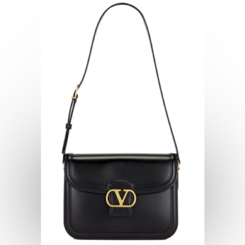 Valentino Black and Gold Crossbody Bag